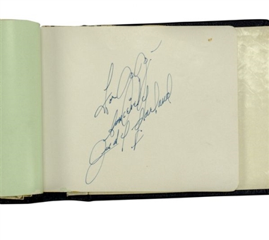 Celebrity Autograph Book (Circa 1941-42) including Judy Garland, Spencer Tracy and the Three Stooges